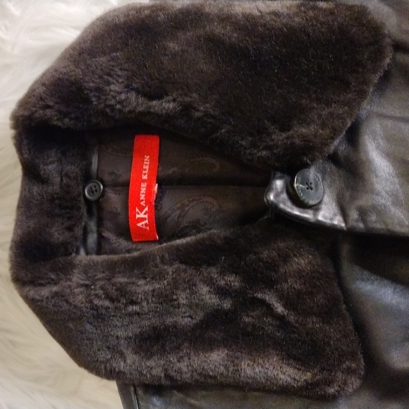 Anne Kline genuine lambskin trench coat. SzL-XL - Picture 10 of 17